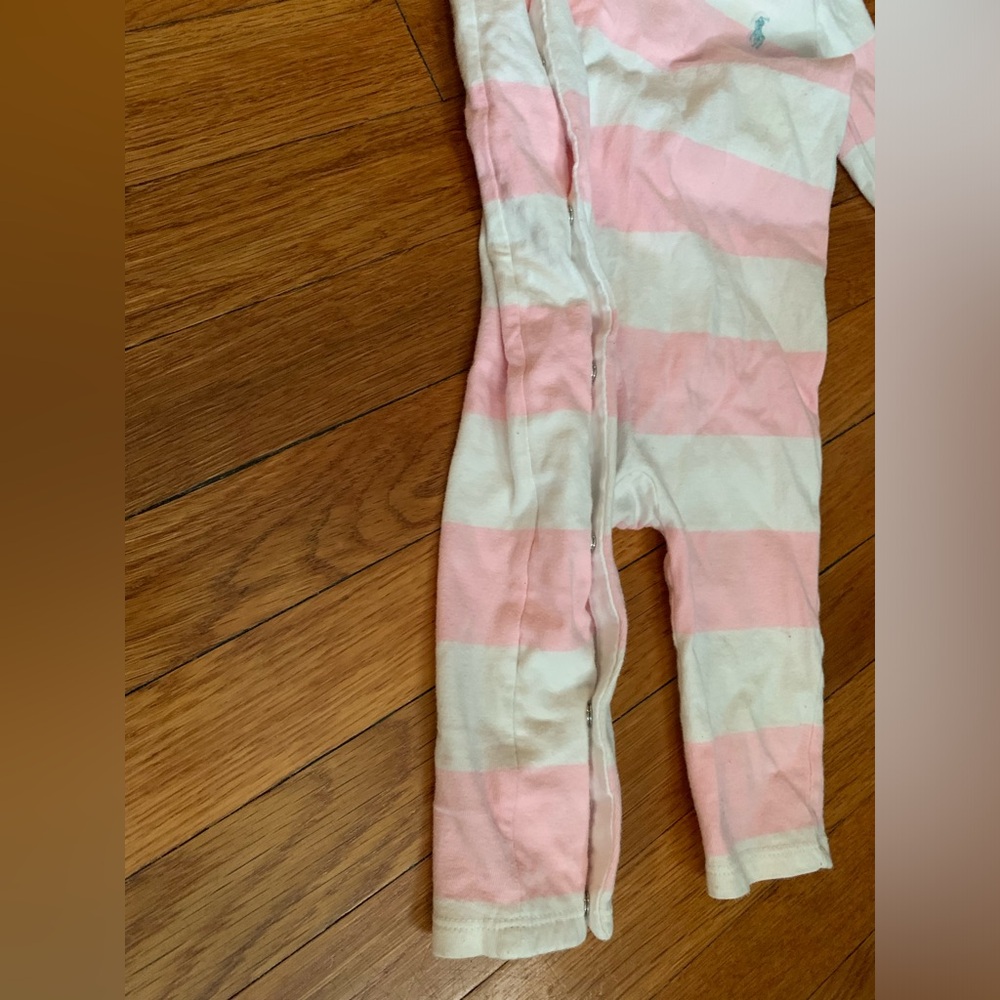 Vintage Ralph Lauren baby girl striped onesie size 9 months - Picture 7 of 8